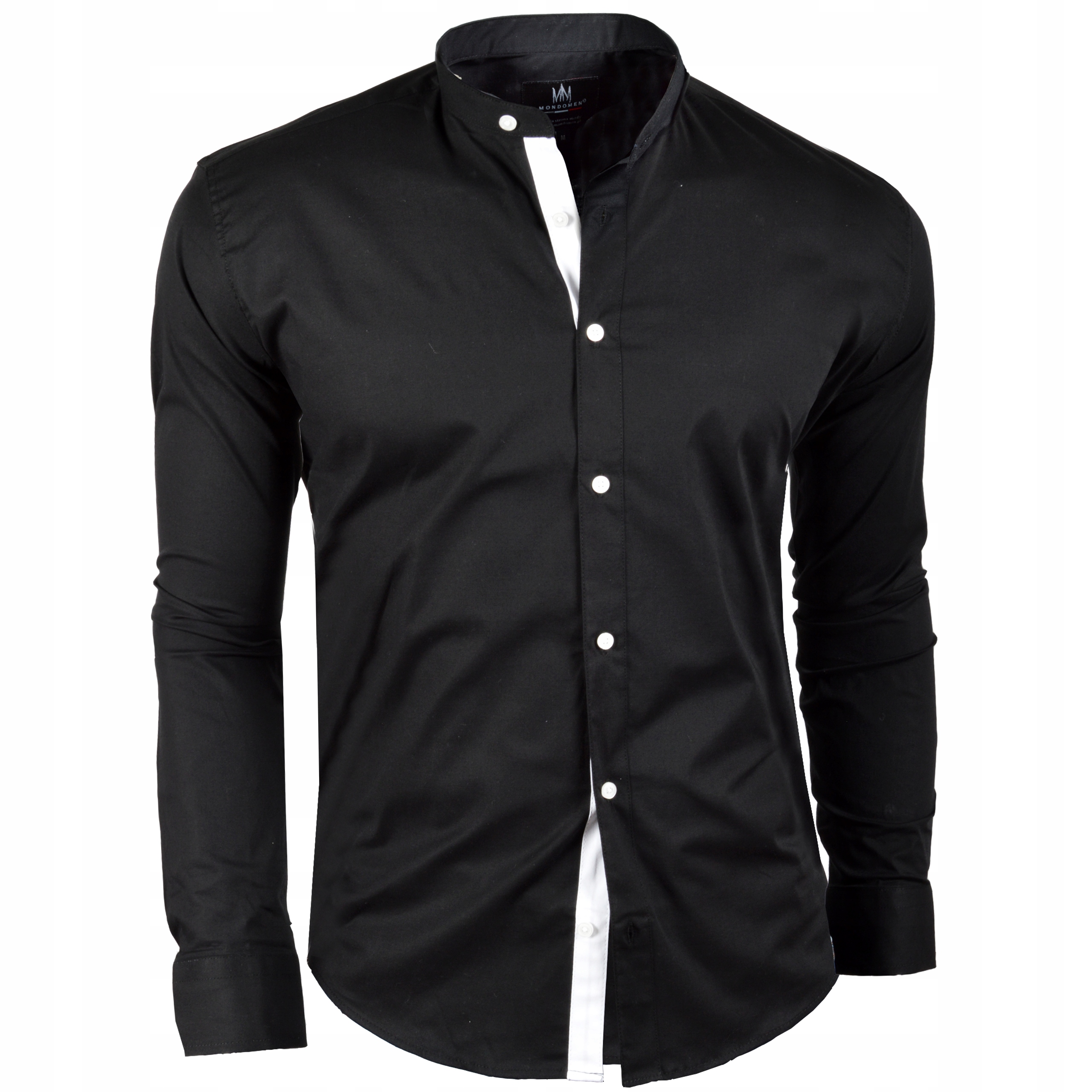 Pánská Elegantní košile Kontrast Svatba Svatební Hostina stojáček