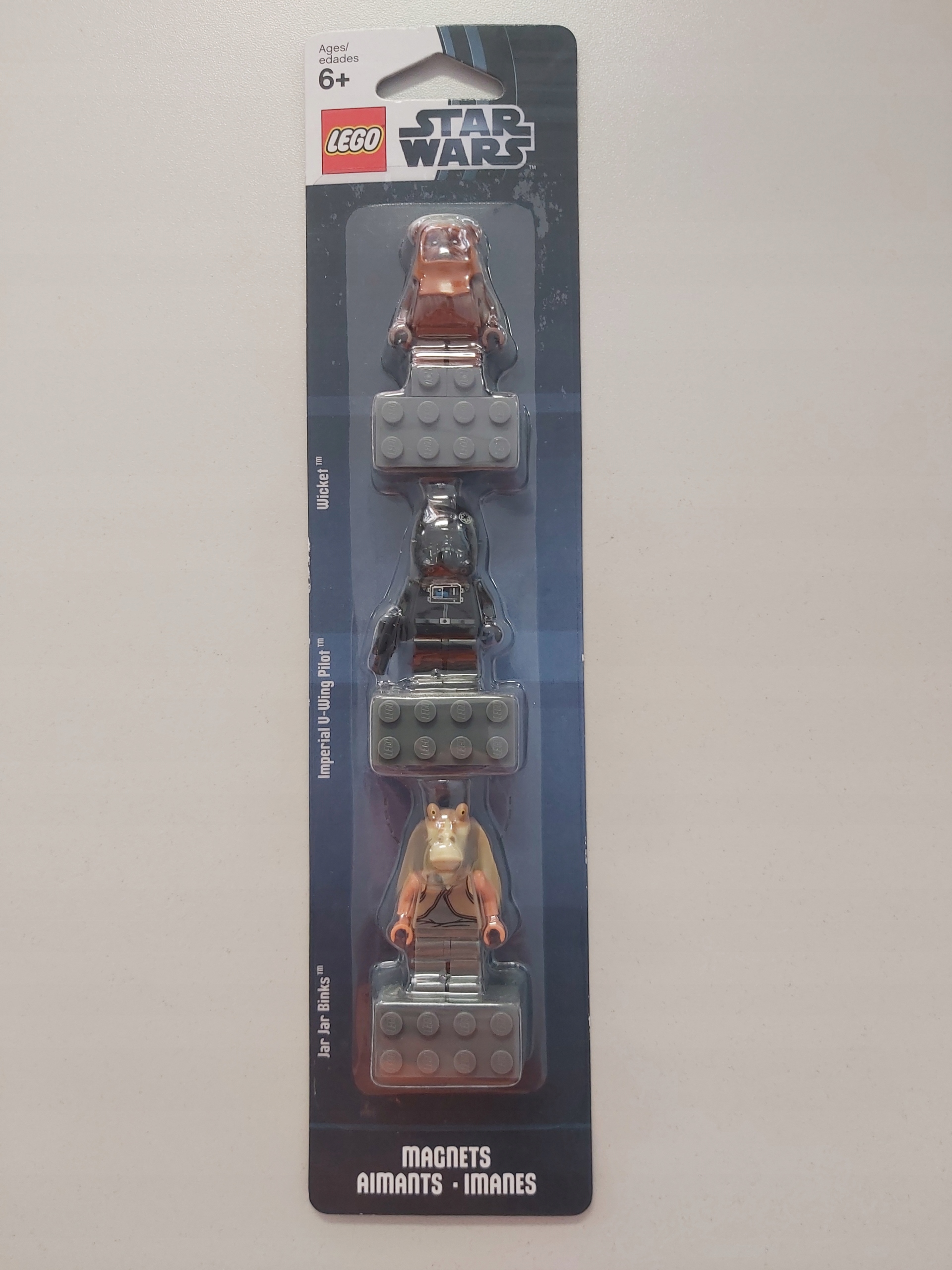 Lego Star Wars 853414 Wicket, V-Wing, Jar Jar Binks, sada 3 magnetů