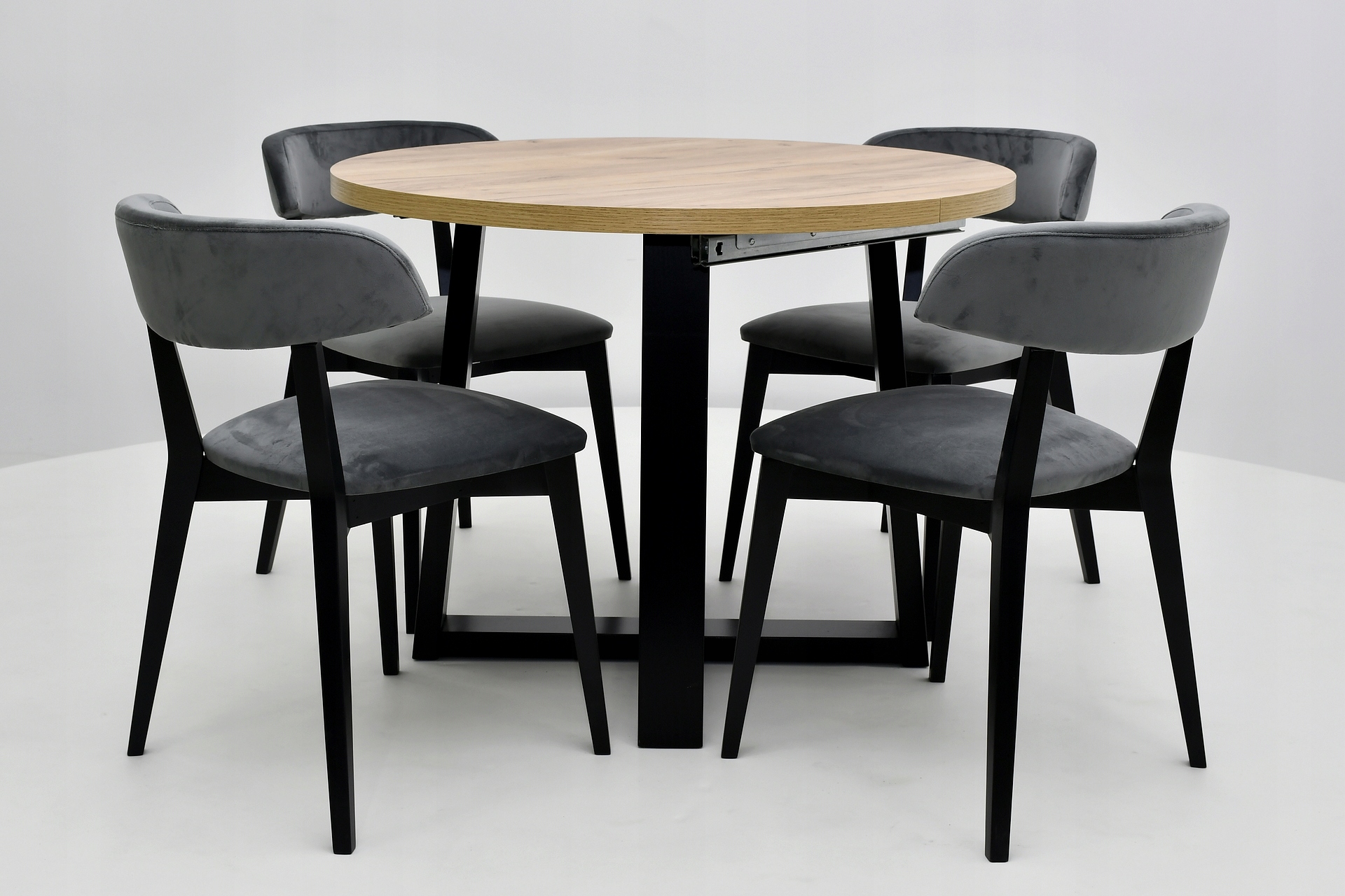 LOFTOWY, OKRĄGŁY stół Ø 90 cm rozkładany do 170 Kolor mebla inny kolor