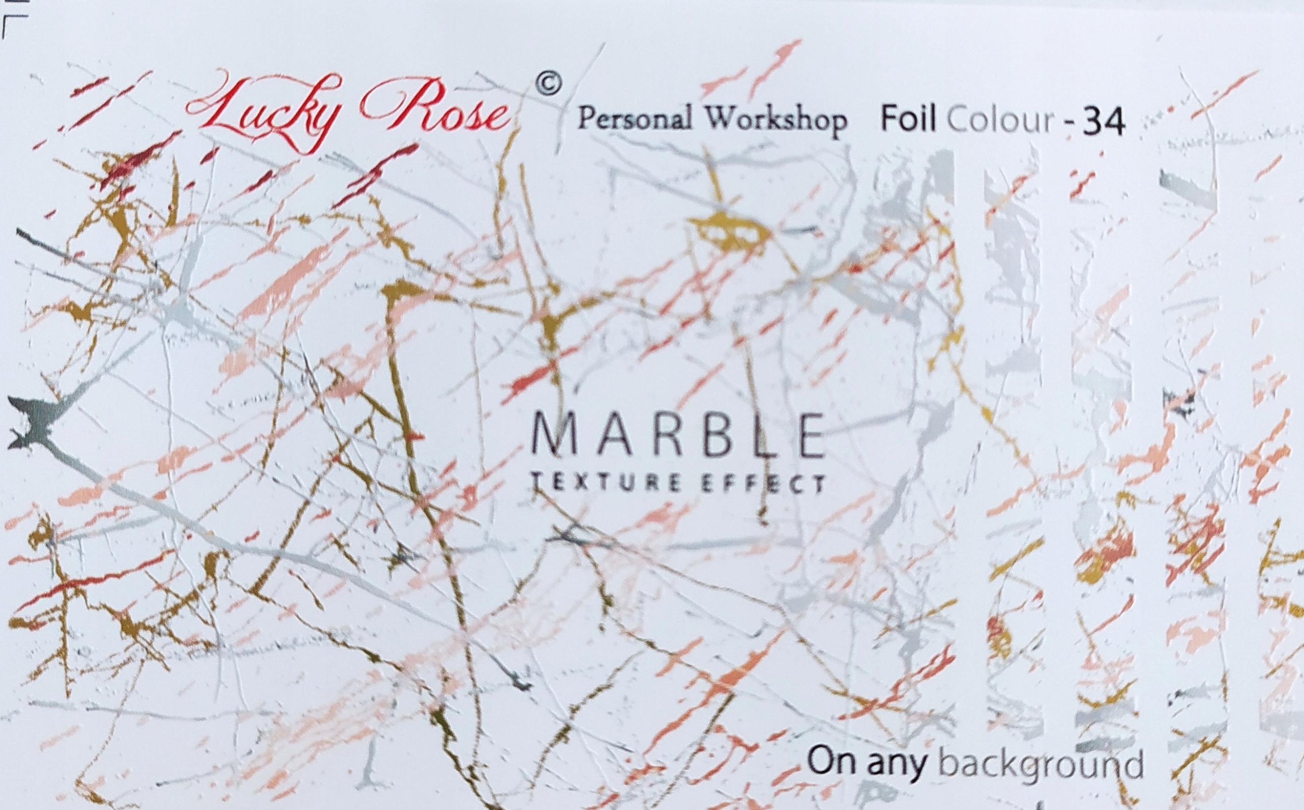 

Naklejki Na Paznokcie Lucky Rose Folia C.GOLD-34