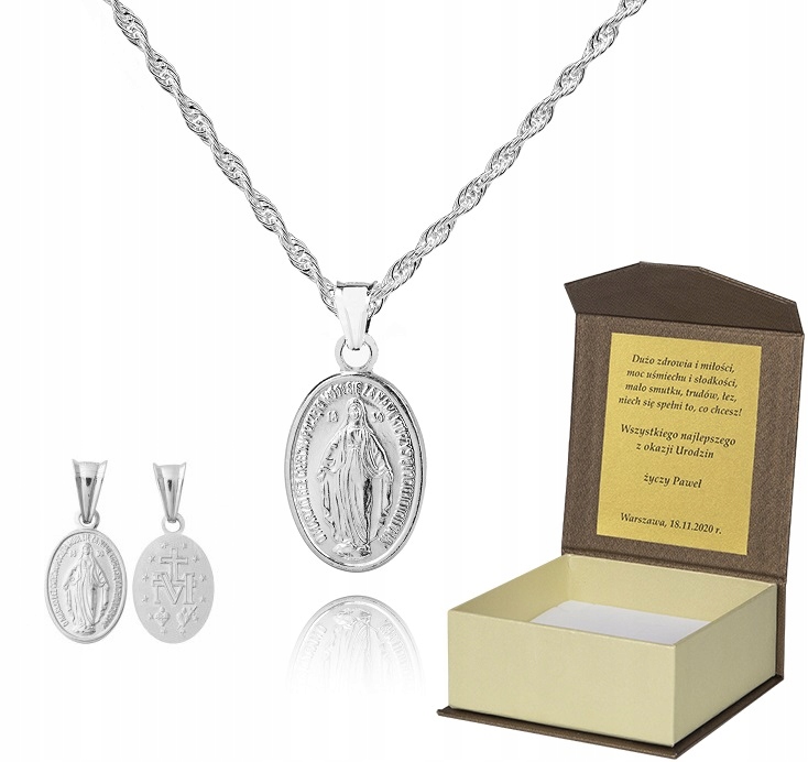 925 Stříbrný řetízek medailonek Dedikace 55 cm LM55