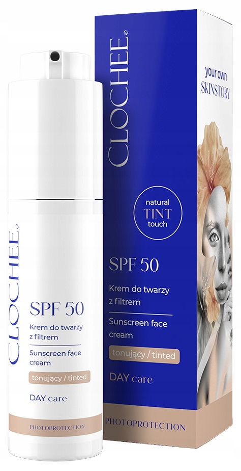 Clochee SPF50 Tónovací krém na obličej s ochranným faktorem SPF50 50 ml