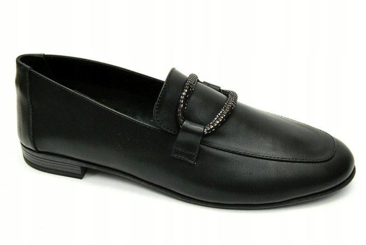 Černé polobotky z mokasíny Venezia 3548705, přírodní kůže, módní, měkké, vel. 37