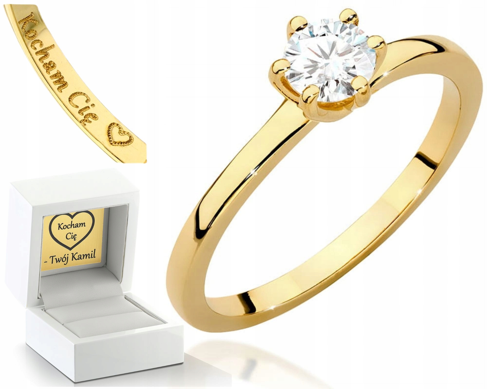 Zlatý Prstýnek S Briliantem 585 Gravírování Bonus