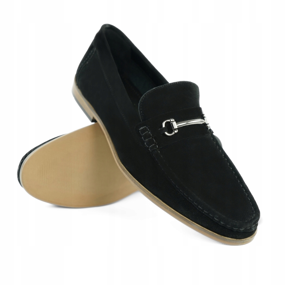 Loafersy pánské mokasíny nazouvací semišové lehké pohodlné Kožené 44