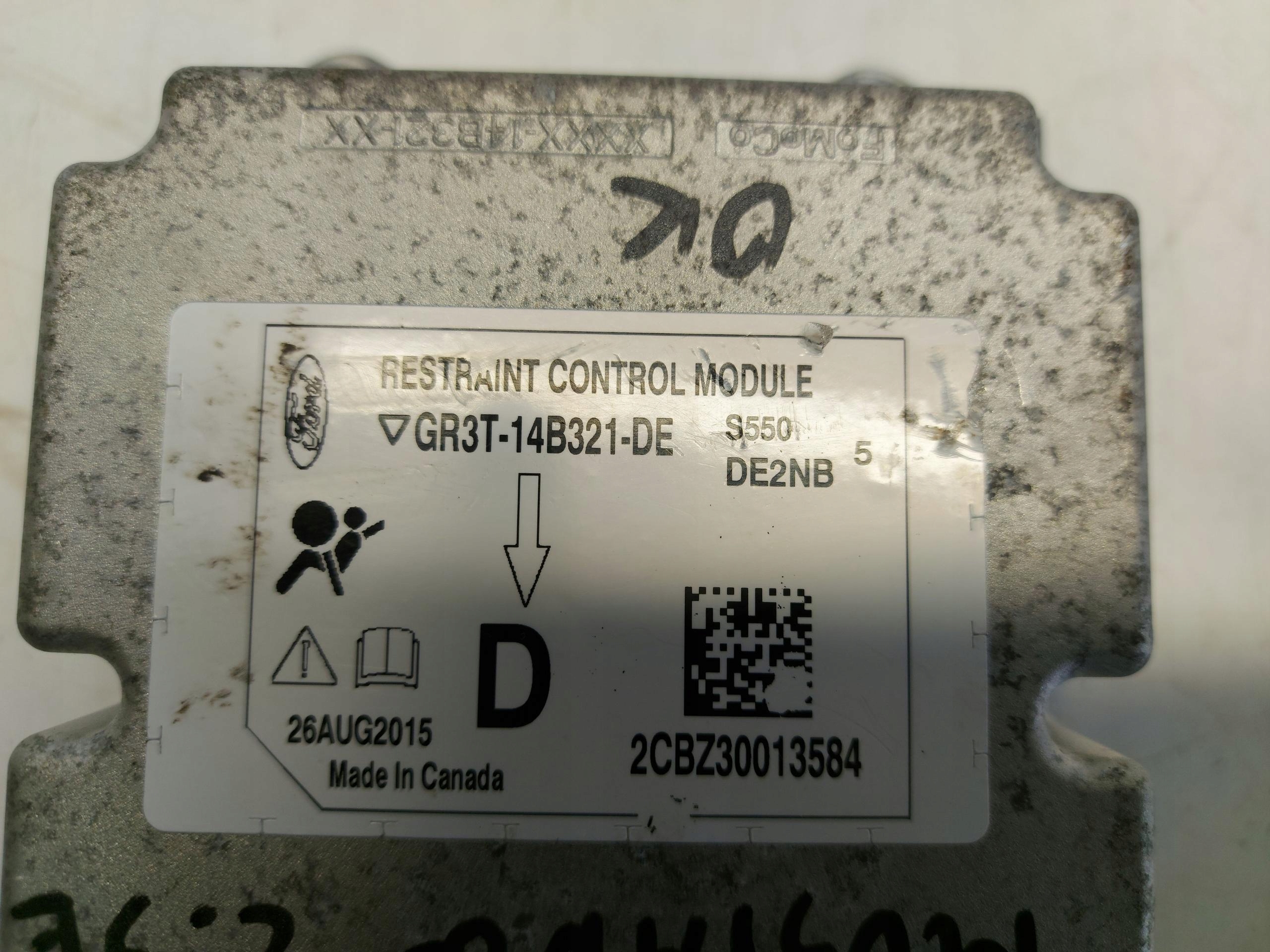 FORD MUSTANG VI modulo Centralina airbag airbag GR3T-14B321-DE