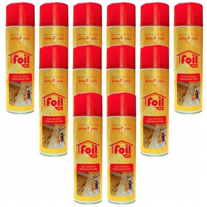 Klej sekundowy do tworzyw sztucznych Spray-Kon 500 ml 12sztuk