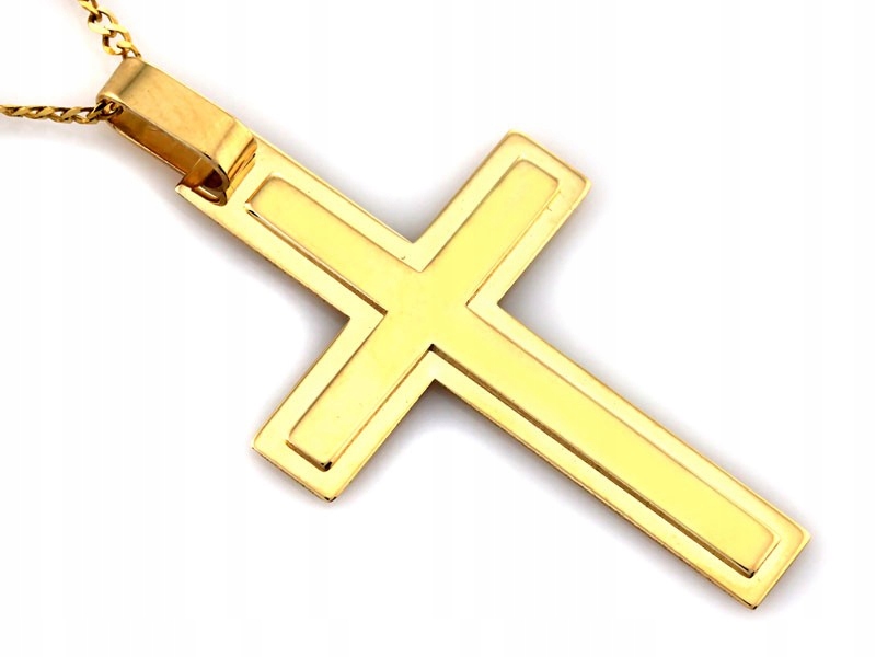 Zlatý přívěsek křížek 585 1.55g elegantní šperk na křtiny přijímání