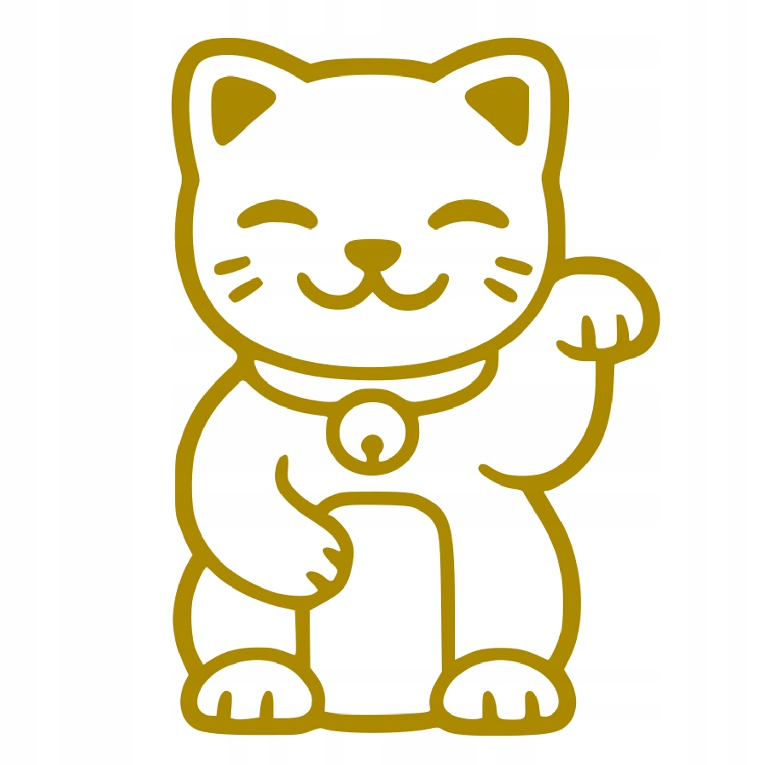 

Naklejka Maneki-Neko Kot Szczęścia 14x10 złota