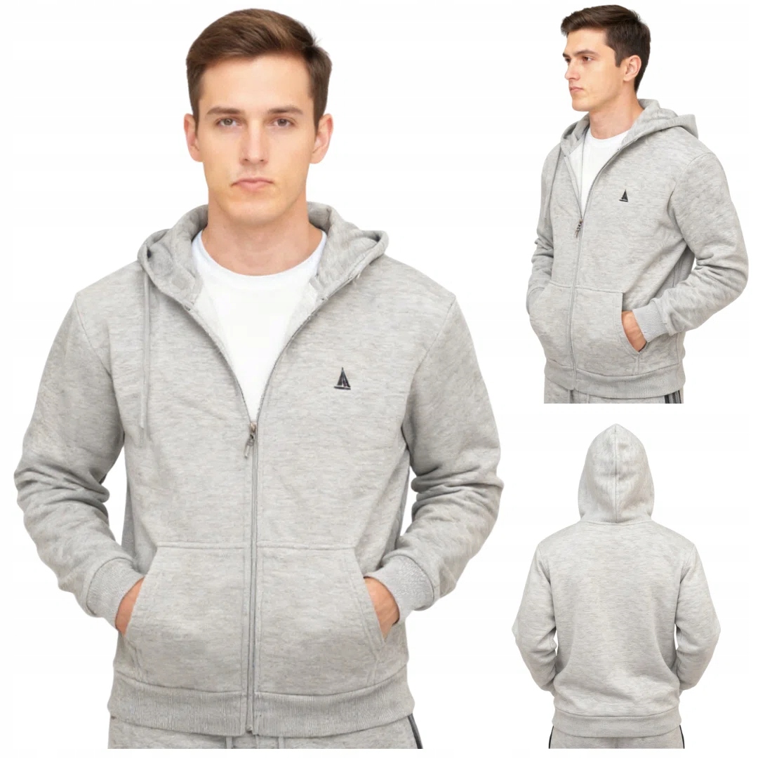Pánská Mikina na Zip Zateplená Šedá Captain Mike 7XL