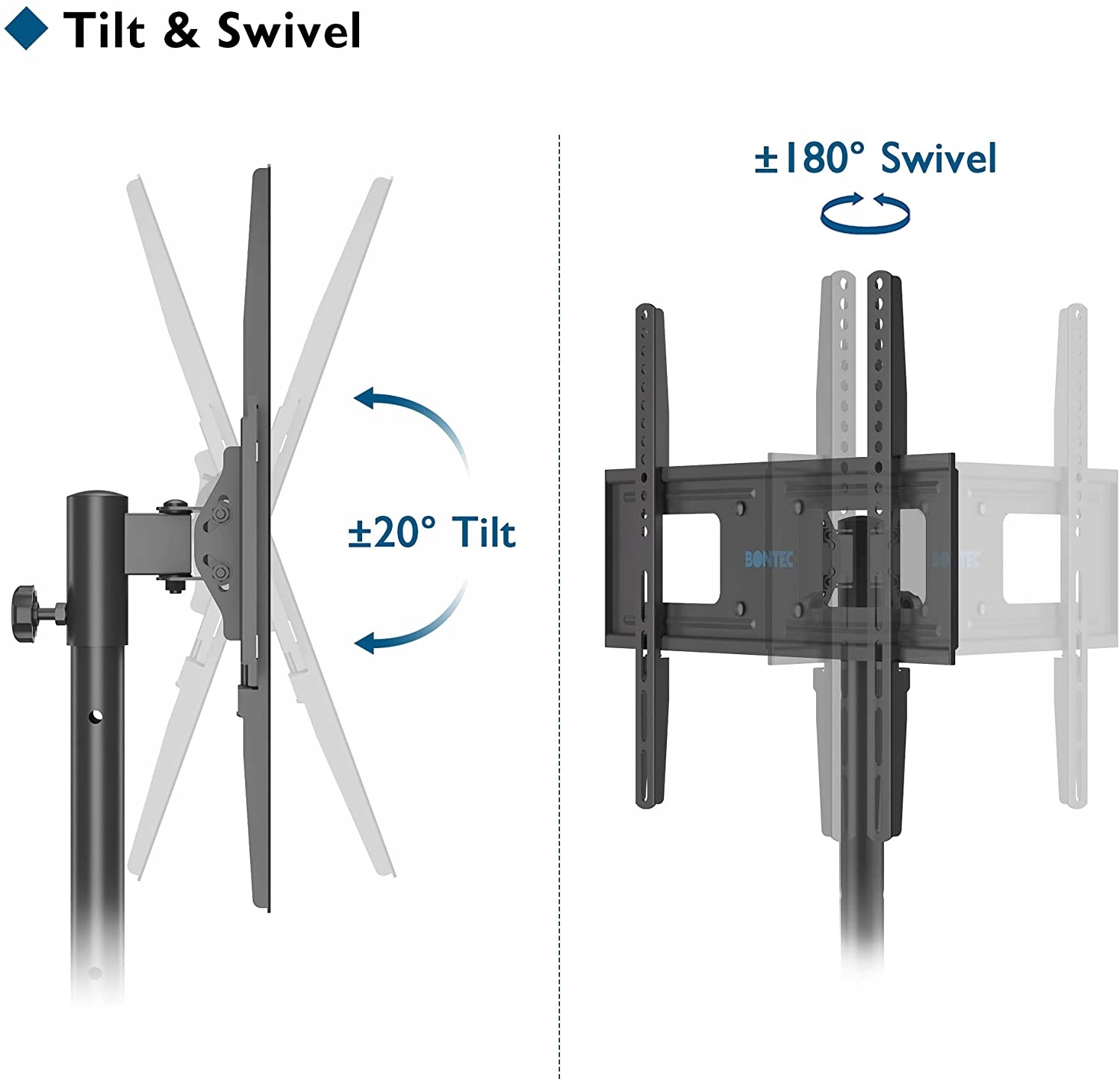 Stojak podłogowy Bontec TS-03 B08JLZL2M5 TRÓJNÓG PODSTAWA ROZKŁADANA Kod producenta B08JLZL2M5