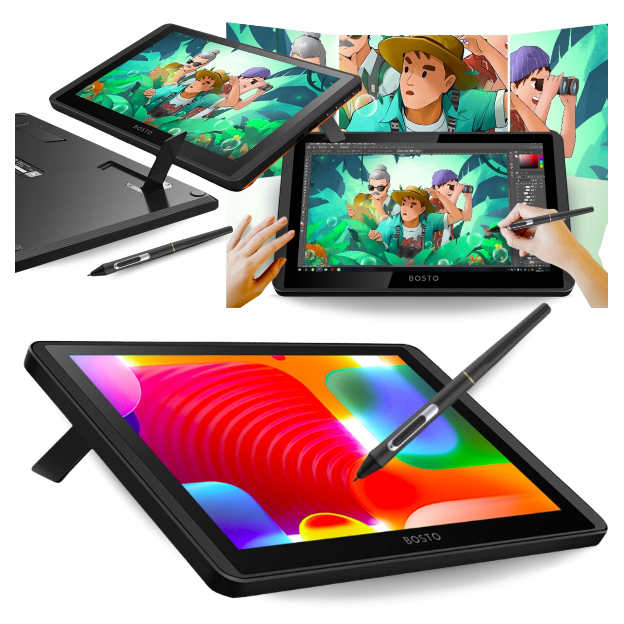 Tablet Bosto 12HD-A LCD displej s perem 8192 st 5080 Lpi