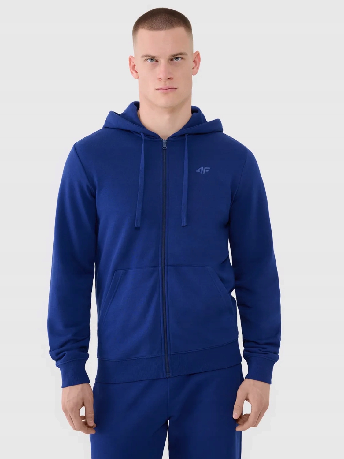 Mikina 4F Pánská Sportovní Tepláková S Kapucí Pro Každodenní Nošení, Teplá, Rozepínací
