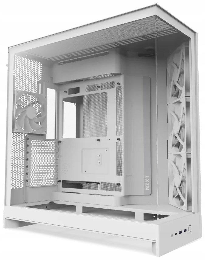 Nzxt skříň H9 Flow dvoukomorová Atx 3x140mm fan 1x120mm perforovaný t