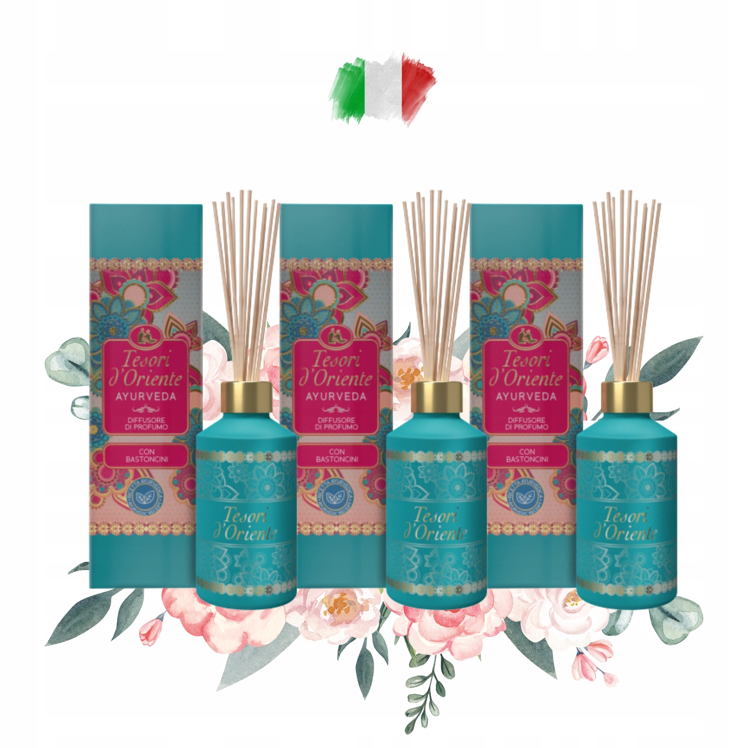 Levně Tesori d'Oriente Ayurveda 3 x vonné tyčinky Amla, Paczula, Bergamotka