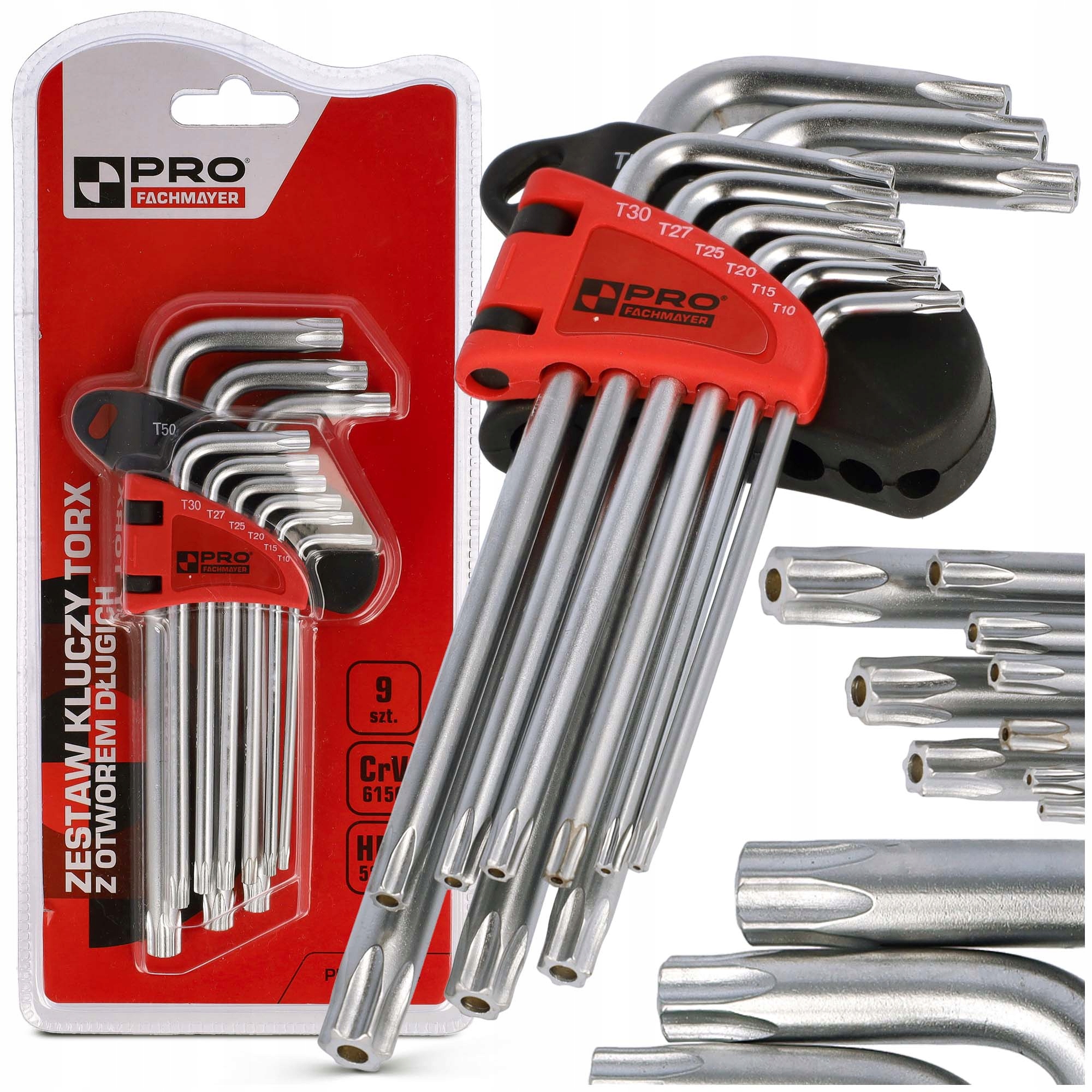

Zestaw Kluczy Imbusy Torx Otwór T10-T50 Pro
