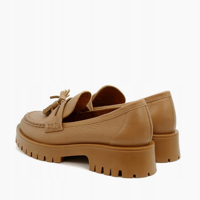 MOKASYNY SKÓRZANE PÓŁBUTY BEŻOWE CheBello 2821 37 Model 2821 brąz