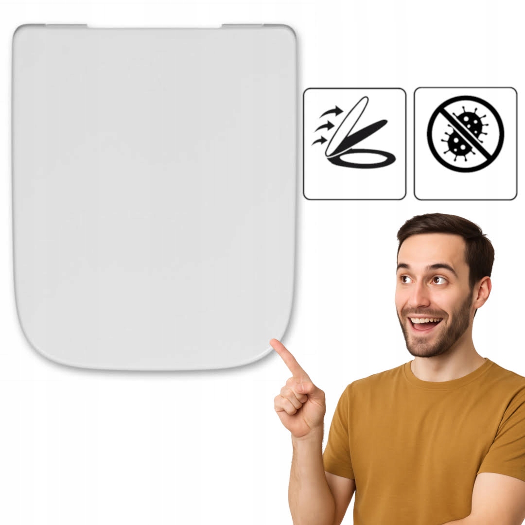 Wc sedátko Obdélníková náhrada Geberit Kolo My Day s pomalým sklápěním