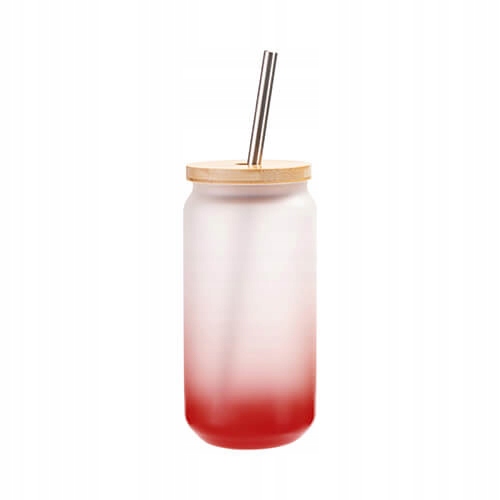 

Szklanka 550 ml ze słomką i pokrywką czerwony