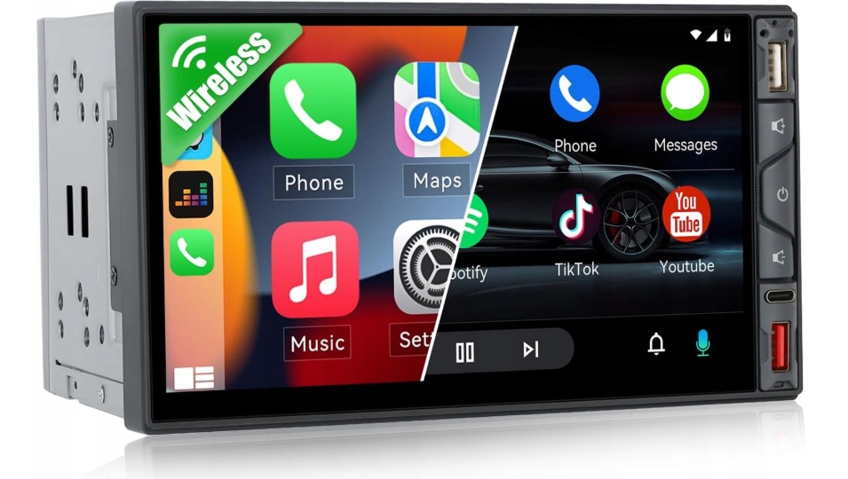 Radio Carplay Android Auto s dotykovým displejem Bluetooth Usb Multi stanice