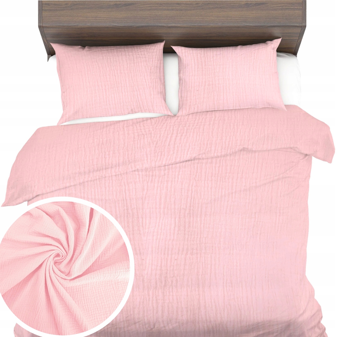 Povlečení Mušelín 160x200+1x70x80 Jemné prodyšné povlečení Přírodní Eko