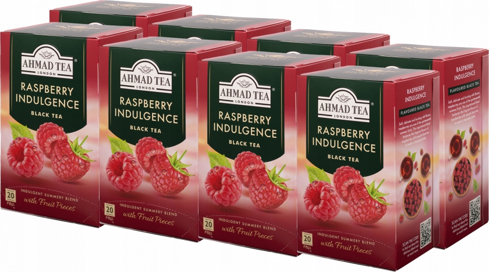 Ahmad Herbata Malinowa 20szt Ekspres Kopertowana x8