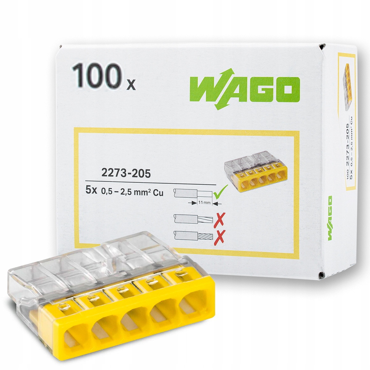 Spojka Wago 2273-205 Rychlospojka 5x2,5 100 ks