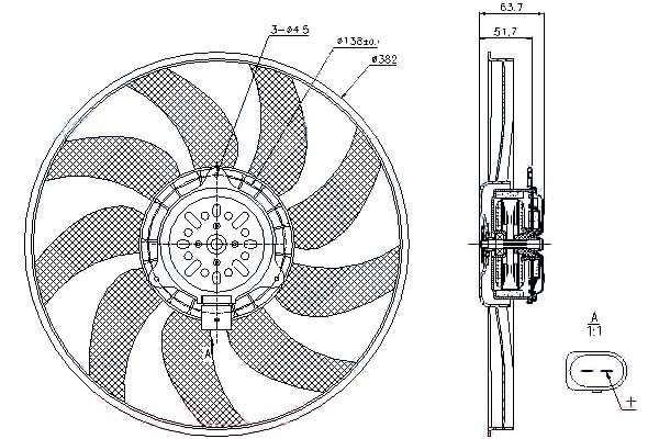 Nissens Ventilátor Chladiče Audi A4 Allroad A5