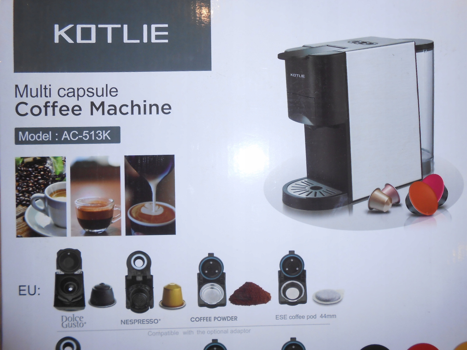 Kotlie AC-513K 4 w 1 ekspres do kawy na kapsułki