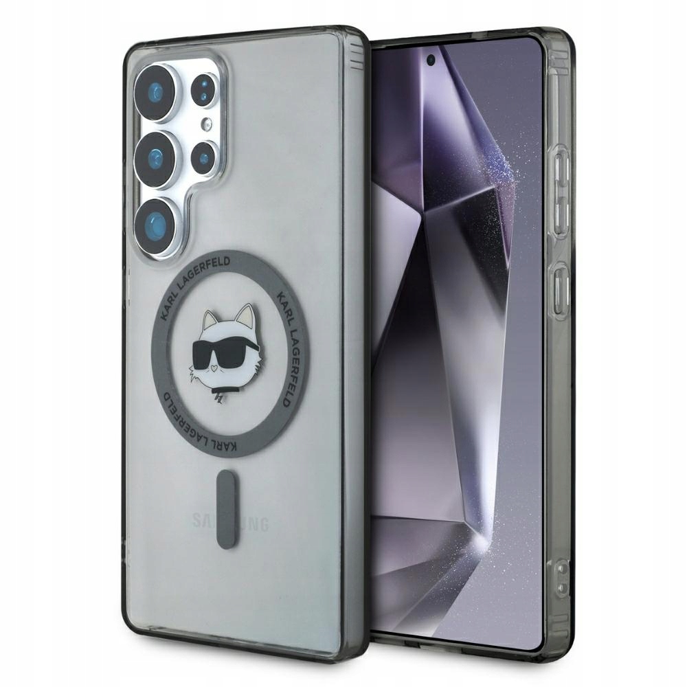 Pouzdro Karl Lagerfeld Button Choupette Head MagSafe Samsung S25 Ultra černé