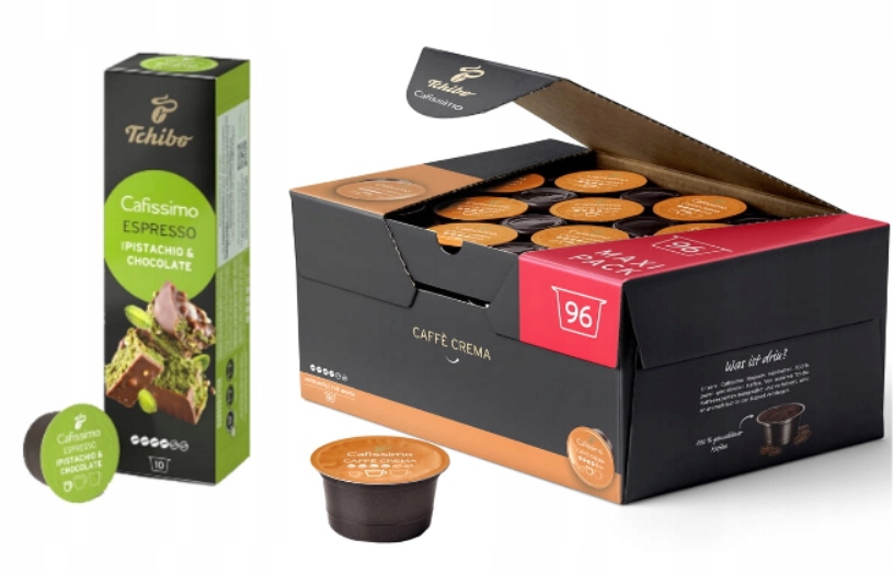 Levně Tchibo Cafissimo Caffe Vollmunding 96 kapslí Pistachio & Chocolate 10 kapslí