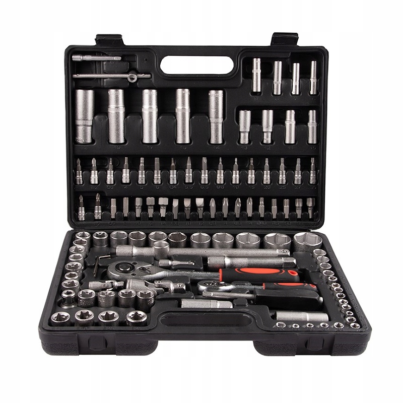Sada Nářadí S Nástrčnými Klíči 108 Ks Nástavce Ráčny 1/4 1/2