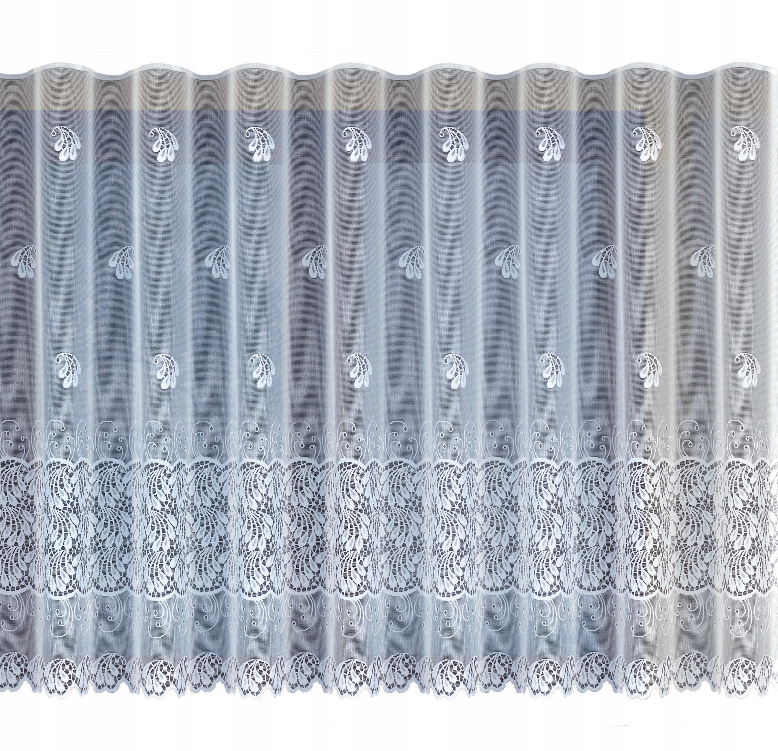 

Firanka gotowa biała żakardowa 180x400cm 20655