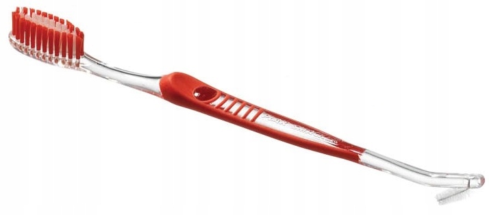 

V-trim ortodontyczna szczoteczka z czyścikiem podw