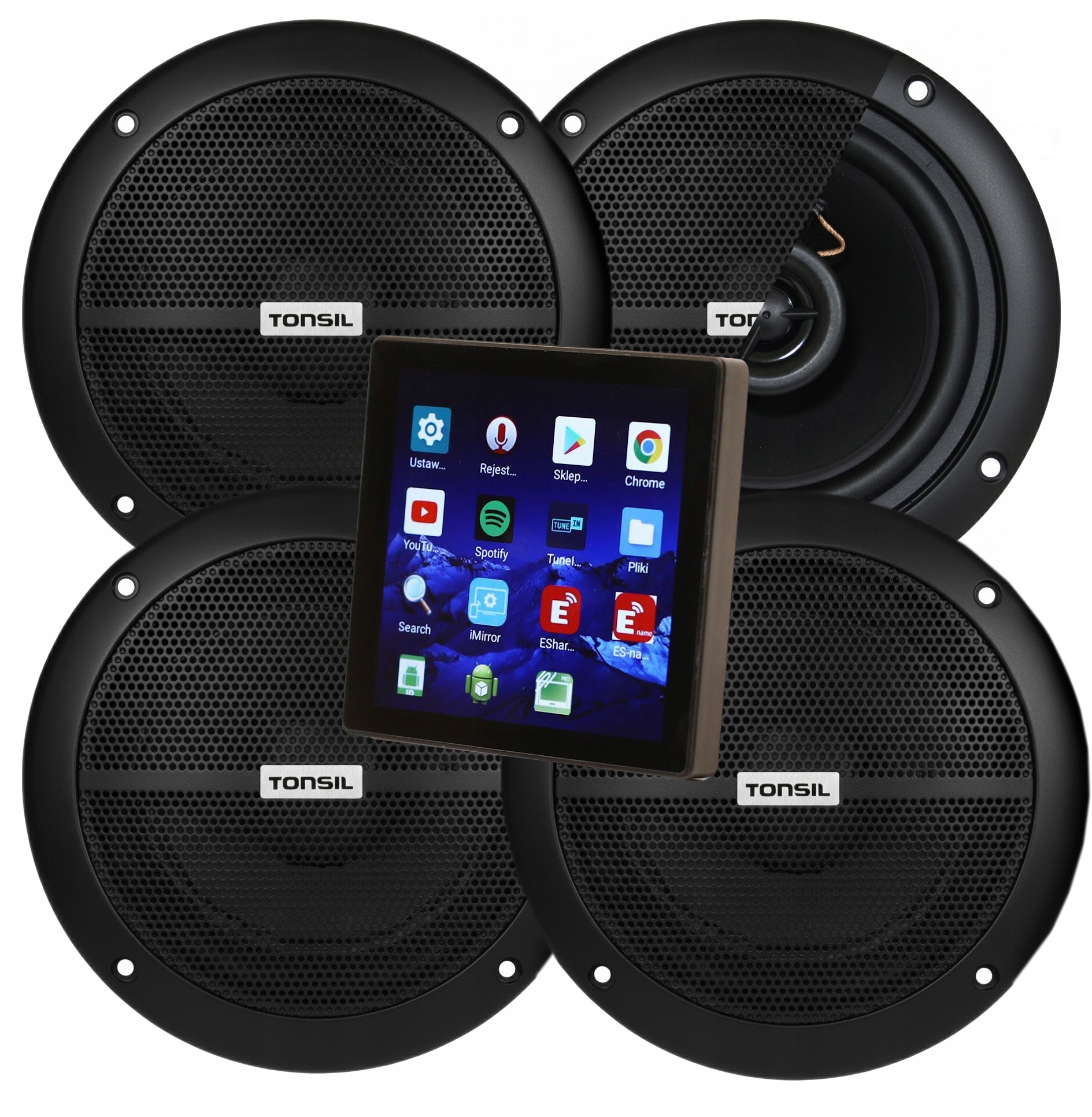 Tonsil Nástěnný přehrávač Android Zesilovač WS-65 4x reproduktor Zgsu 13/2dr