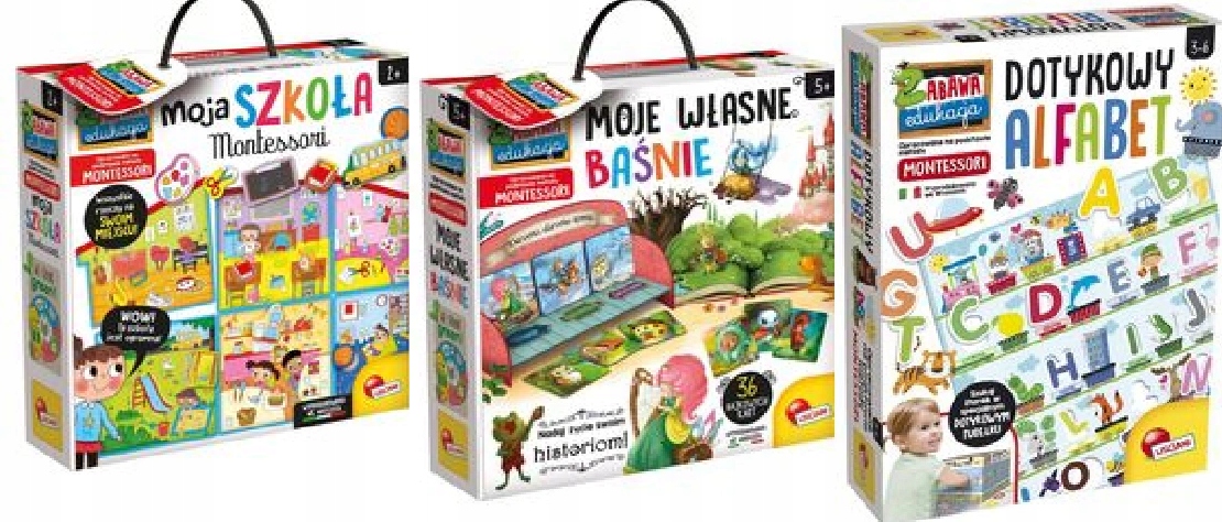 Montessori Moja szkoła Własne baśnie Dotykowy Alf.