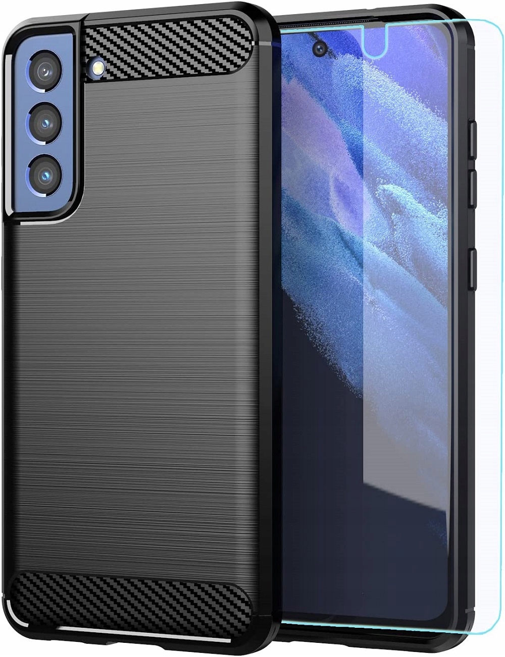 

Etui do Samsung Galaxy S21 Fe Karbon Case +szkło