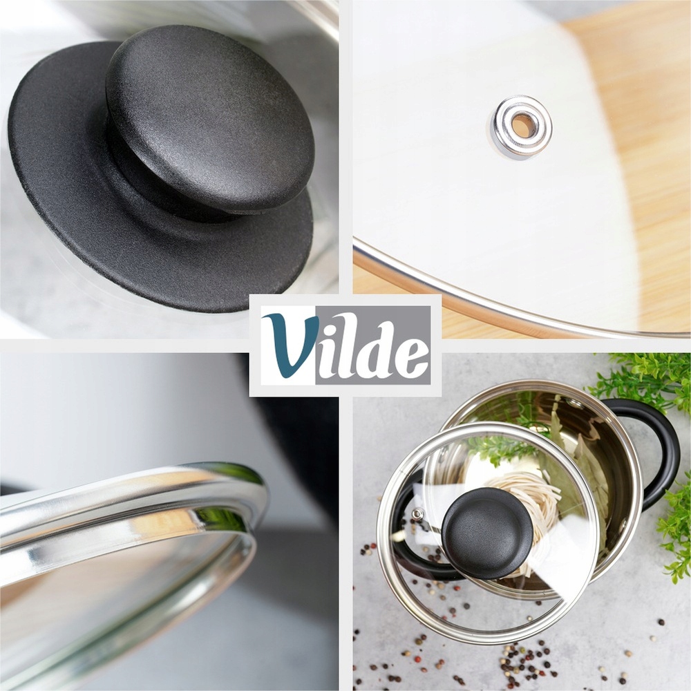 Pokrywka UNIWERSALNA kuchenna z otworem do garnka garnków patelni 12 cm Marka Vilde