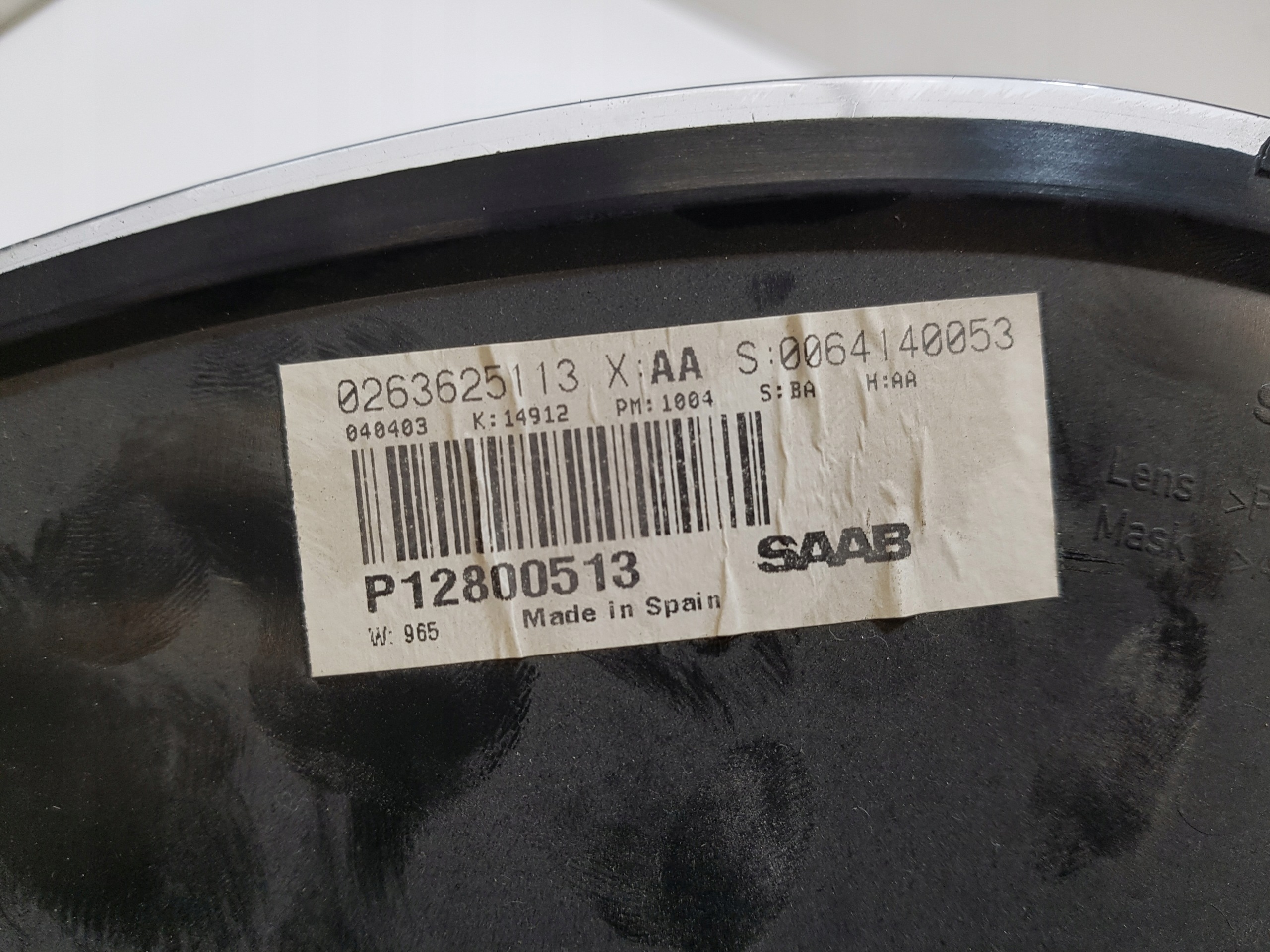 dials dials SAAB 9-3 93 P12800513 2.0 B