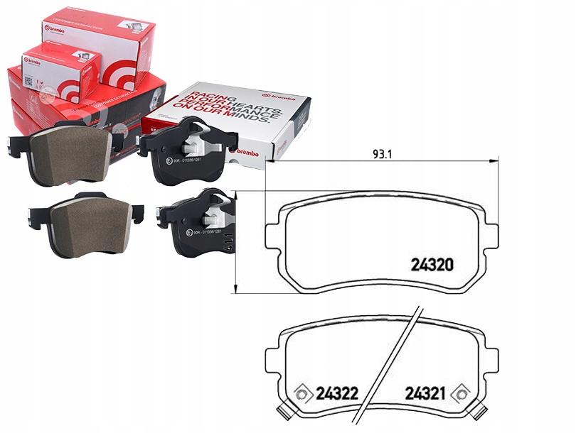 Brzdové Destičky Kia Ceed 06- Zadní Brembo