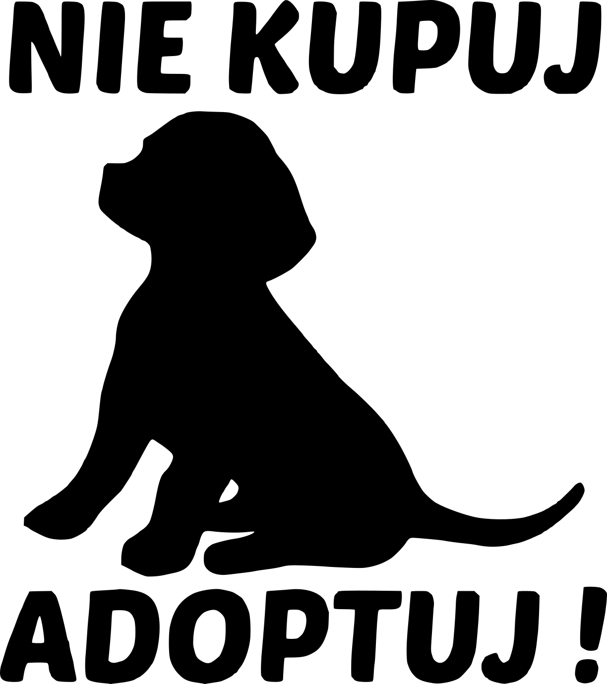 

Naklejka na samochód, nie kupuj, adoptuj pies 15cm