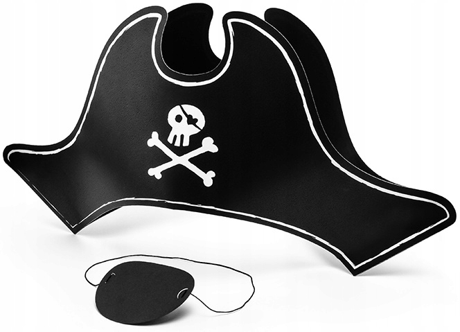 

Czapka Pirata Kapelusz Piracki z Przepaską na Oko