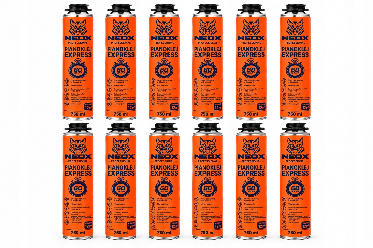 Pěna lepidlo Expres 60 Sekund 750 ml Rychlá Silná Pěna Neox