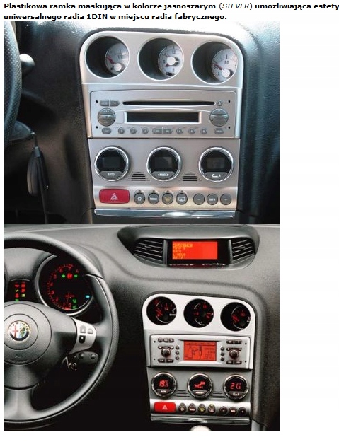 RAMKA RADIOWA KLUCZE ISO ANTENA ALFA 156 61390 + Marka ACV