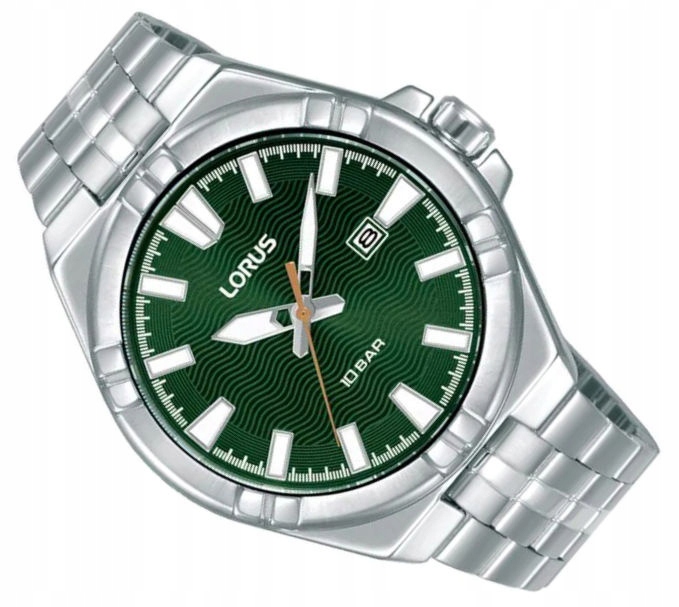 Ocelové Pánské Vodotěsné Sportovní Hodinky Lorus RH975RX9 100M Datumovka