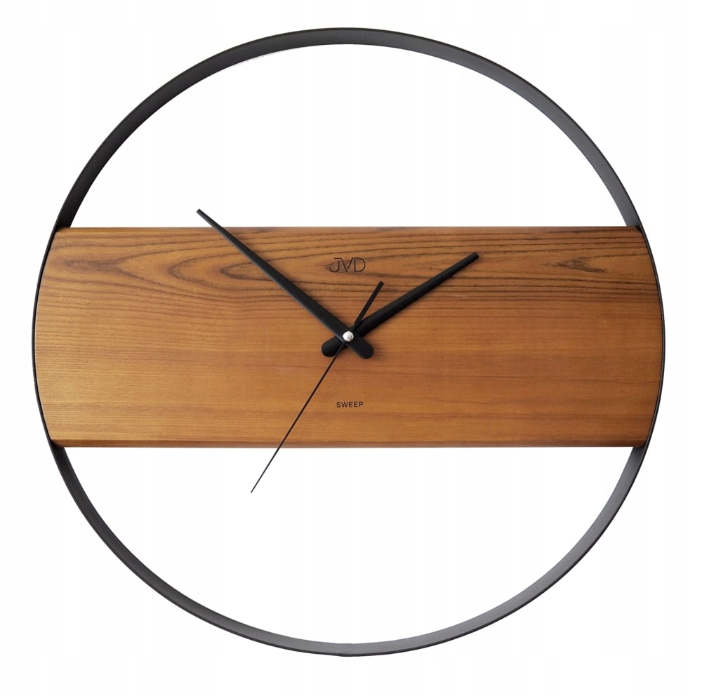 Drevené dizajnové okrúhle hodiny Jvd NS22008/11, 45cm
