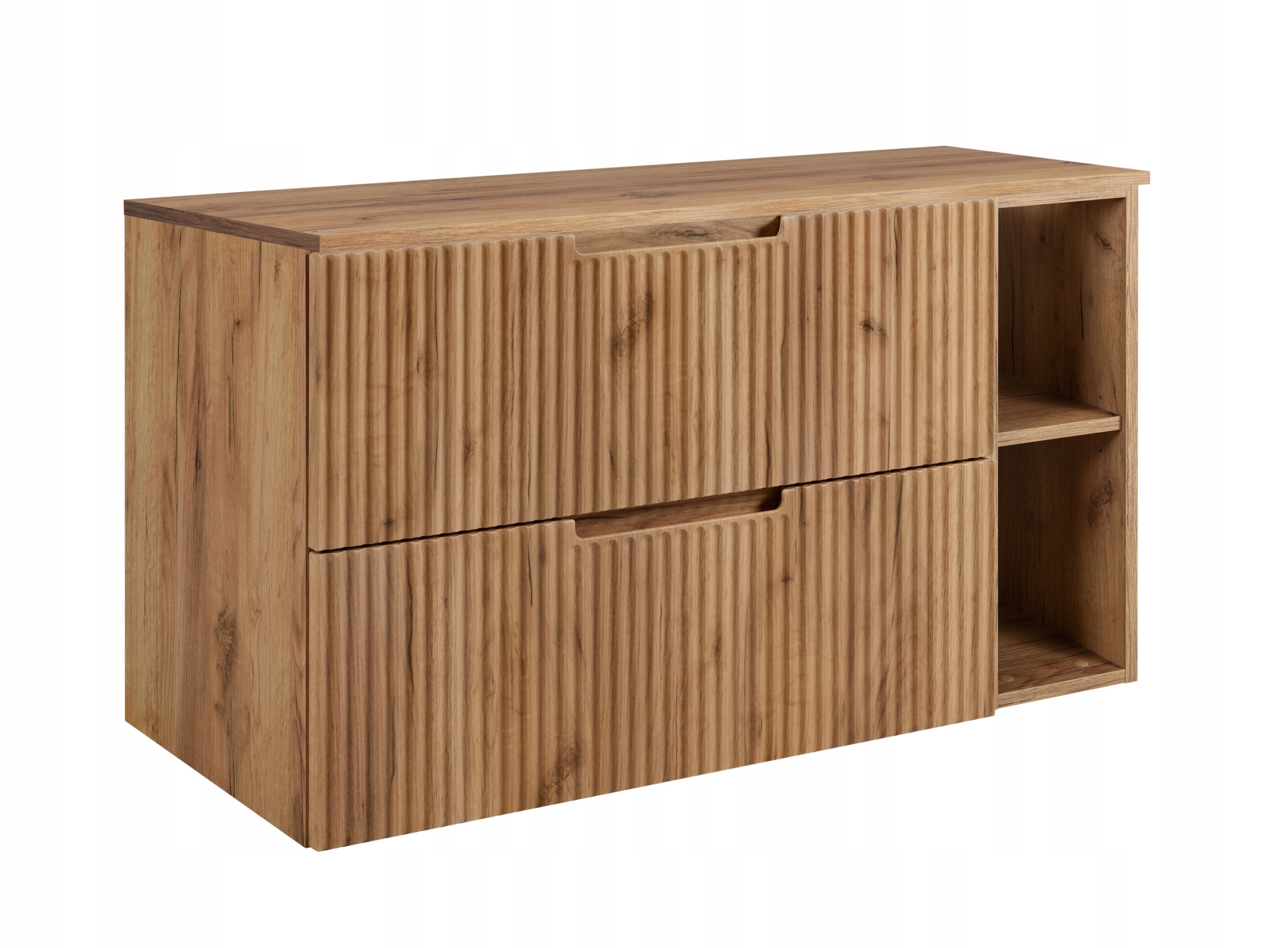 Koupelnová skříňka Pod Umyvadlo 80 dub craft módní Rýhovaná Přední Strana Mdf