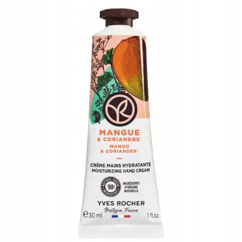 Yves Rocher Mango & Coriander krém na ruce 30 ml Travel Size 1 ks