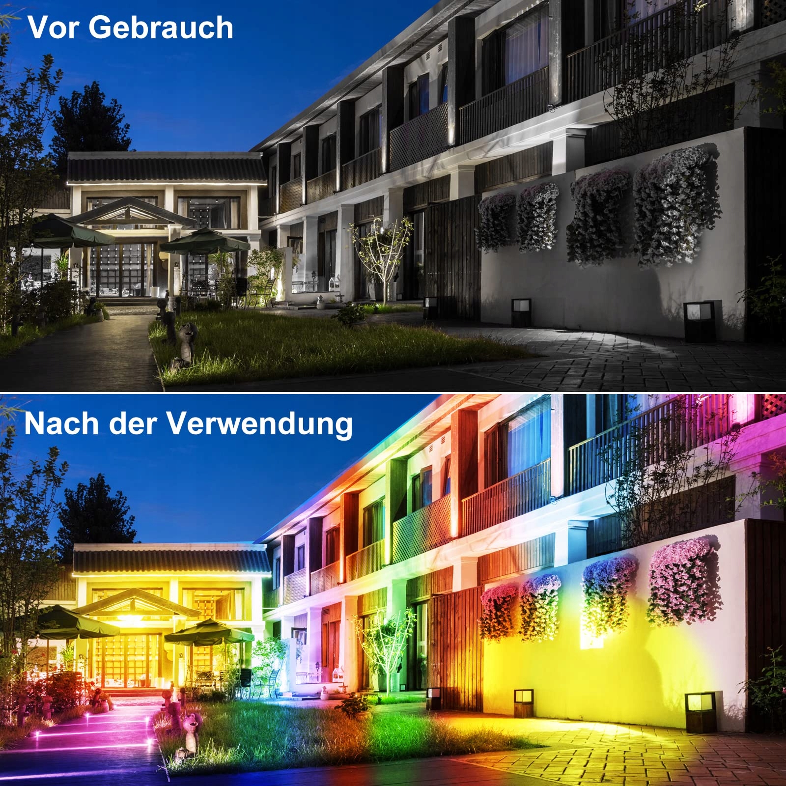 Meikee Reflektor Solarny Wbijany Lampa Ogrodowa Na Imprezę 30W RGB — miniatura 8