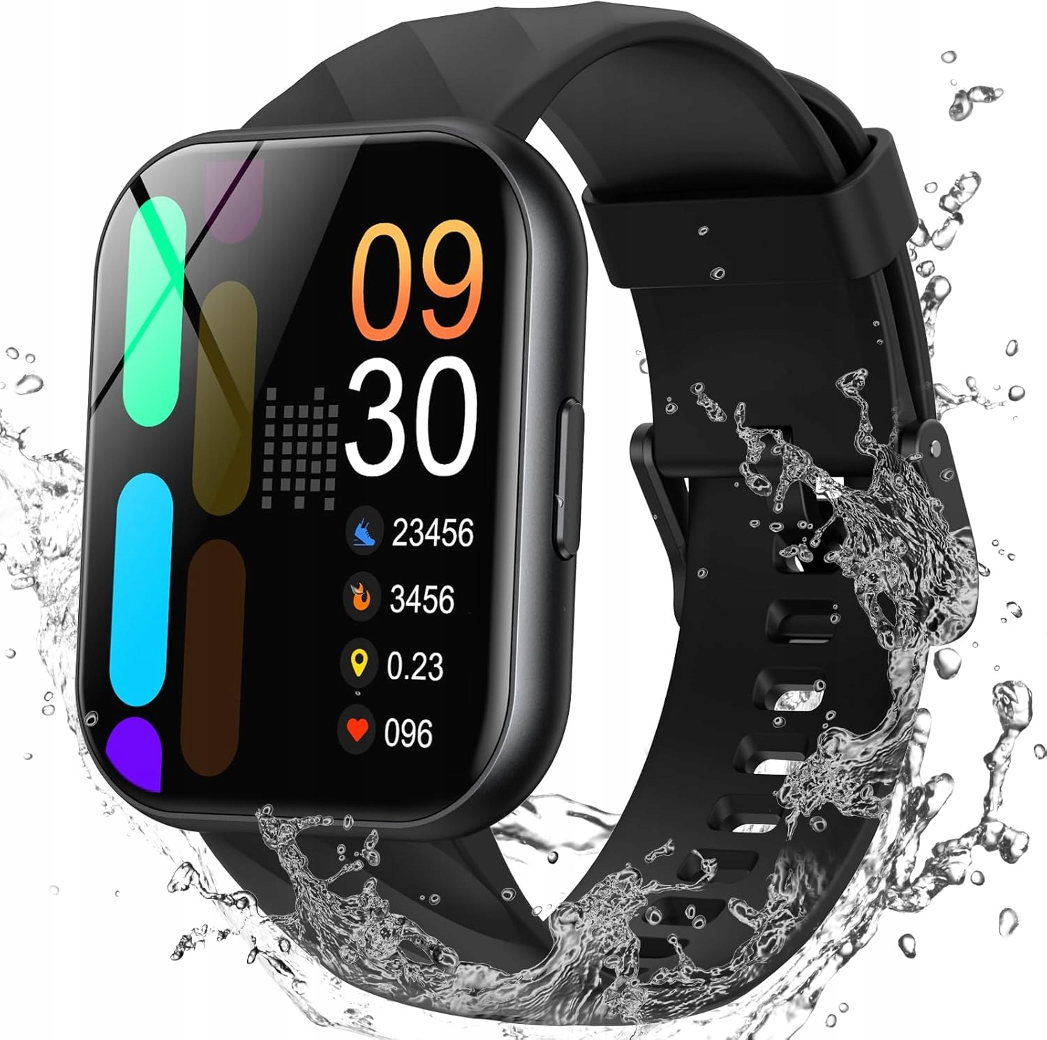 Chytré Hodinky Fitness 5ATM 110 Sportovních Režimů Hd Černé